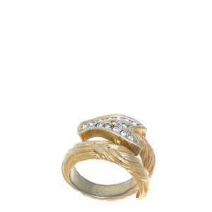 Anel Raposa Dourado com Cristais