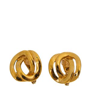 Brinco de Pressão Dois Círculos Dourado