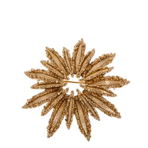 Broche Redondo Pétalas Dourado