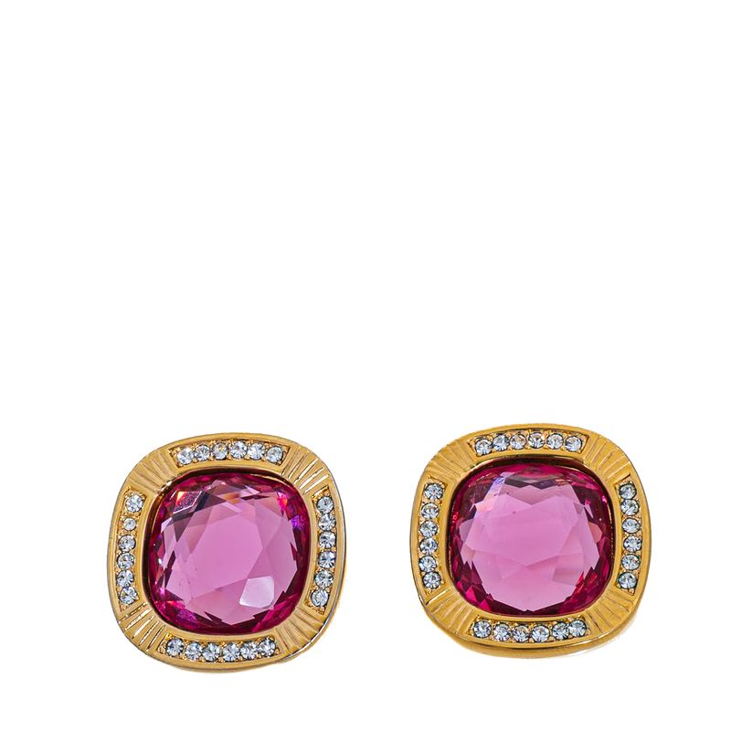 Brinco-de-Pressao-Swarovski-Vintage-Rosa
