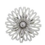 Broche-Flor-Branco-e-Prateado