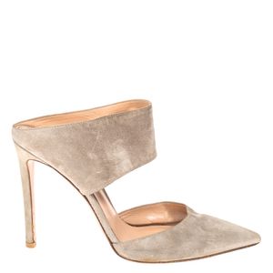 Sapato Gianvito Rossi Mule Camurça Bege