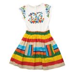 Vestido-Dolce---Gabbana-Infantil-com-Listras-Coloridas