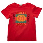 Camiseta-Gucci-Infantil-Estampada-Vermelha