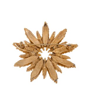 Broche Redondo Pétalas Dourado