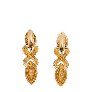 Brinco de Pressão Swarovski Vintage Três Cristais