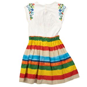 Vestido Dolce & Gabbana Infantil com Listras Coloridas