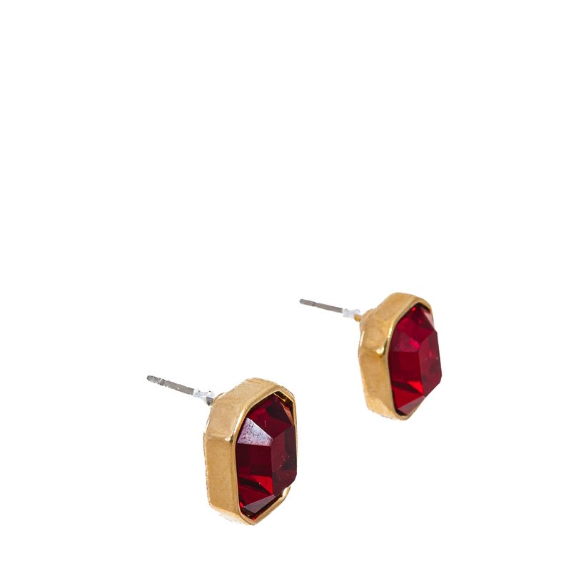 Brinco-Swarovski-Vintage-Cristal-Oitavado-Vermelho