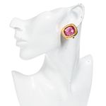 Brinco-de-Pressao-Swarovski-Vintage-Rosa