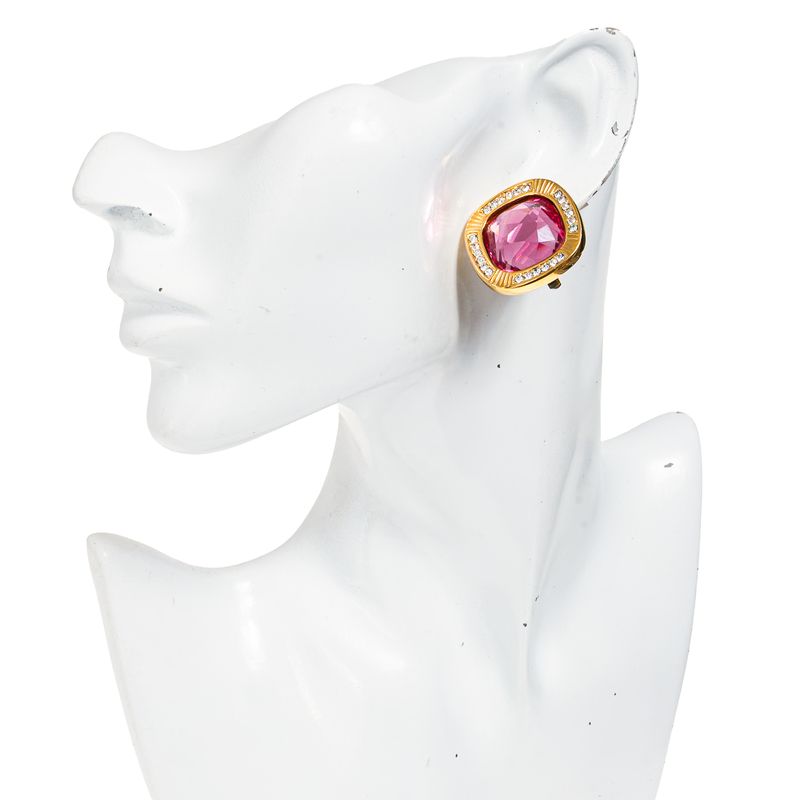 Brinco-de-Pressao-Swarovski-Vintage-Rosa