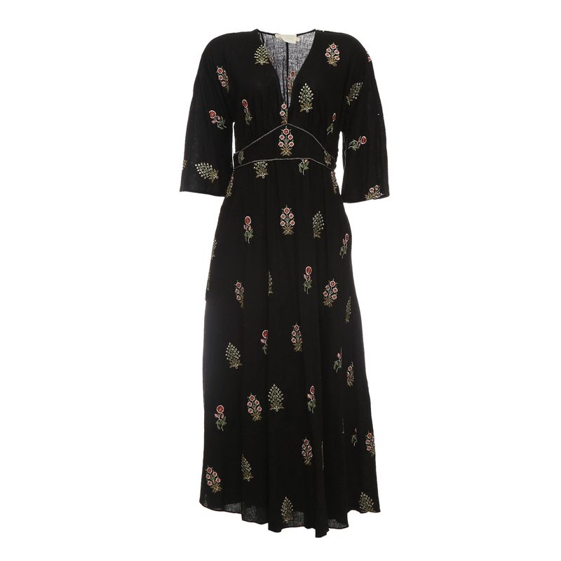 Vestido-Cris-Barros-Linho-Bordado-Preto