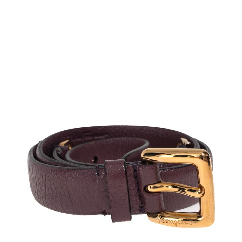 Cinto-Ferragamo-em-Couro-Roxo