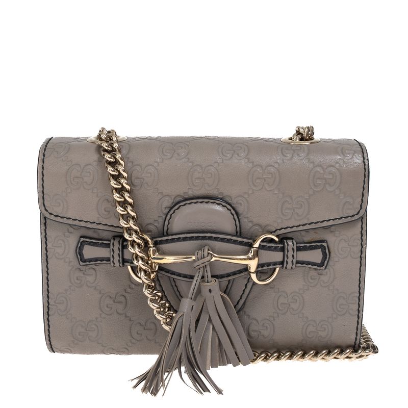 Bolsa-Gucci-Emily-Guccissima-Mini-Cinza-