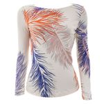 Blusa-Emilio-Pucci-Folhas-Branco-Vermelho-e-Azul