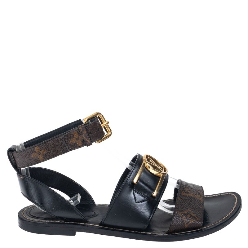 Sandalia-Louis-Vuitton-Rasteira-Academy-Monograma