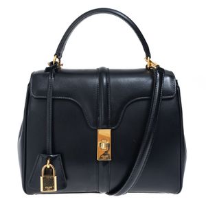 Bolsa Celine 16 Pequena em Couro Preta
