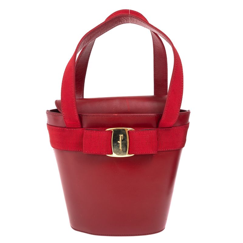 Bolsa-Ferragamo-Couro-Vermelho-