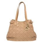 Bolsa-Dior-Panarea-Tote-Cannage-Tecido-Bege