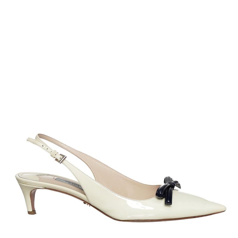 Sapato-Prada-Scarpin-Laco-Branco