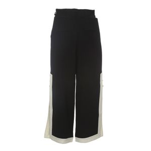 Calça Cris Barros Recorte Barra Preto e Branco