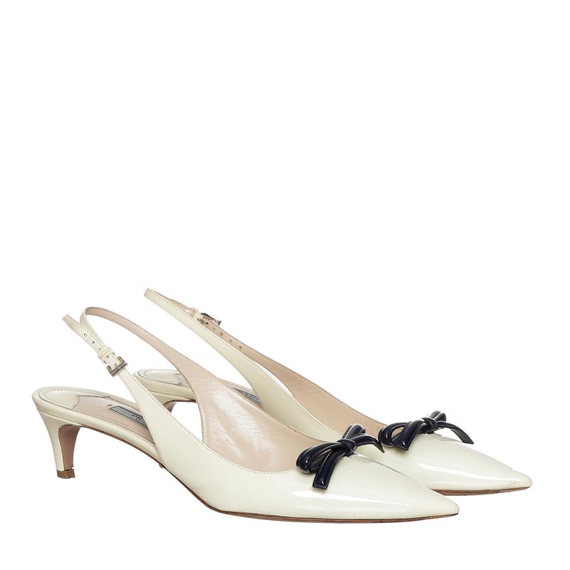 Sapato-Prada-Scarpin-Laco-Branco