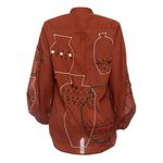 Camisa-Wai-Wai--Betina-de-Luca-Bordada-Marrom