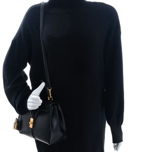Bolsa Celine 16 Pequena em Couro Preta
