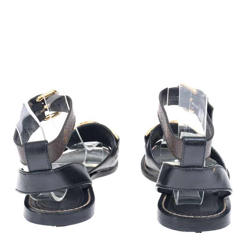 Sandalia-Louis-Vuitton-Rasteira-Academy-Monograma