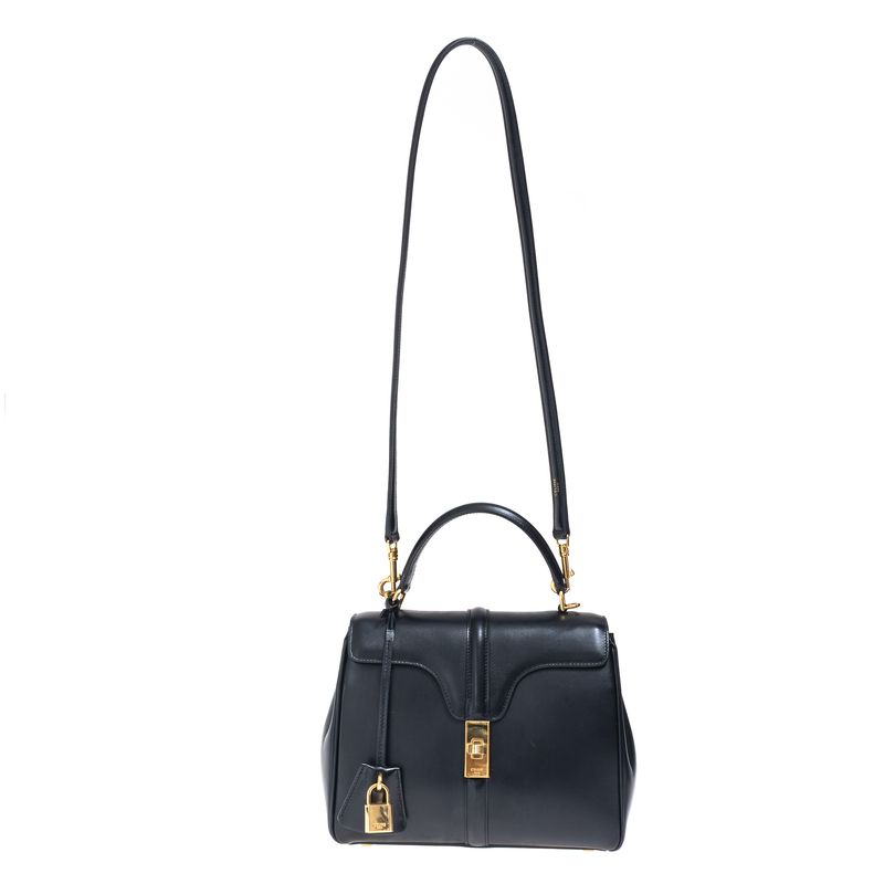 Bolsa-Celine-16-Pequena-em-Couro-Preta