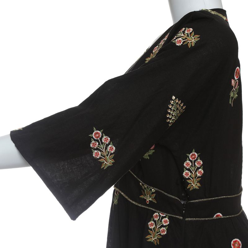 Vestido-Cris-Barros-Linho-Bordado-Preto