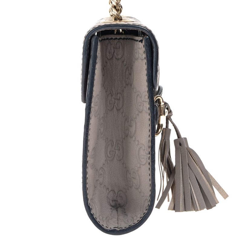 Bolsa-Gucci-Emily-Guccissima-Mini-Cinza-