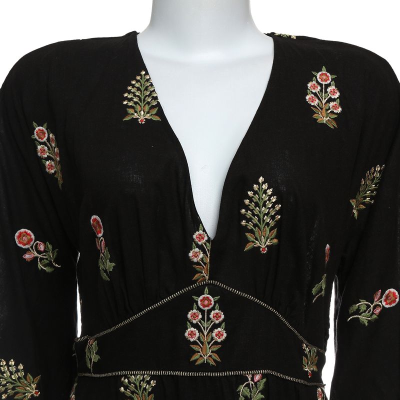 Vestido-Cris-Barros-Linho-Bordado-Preto