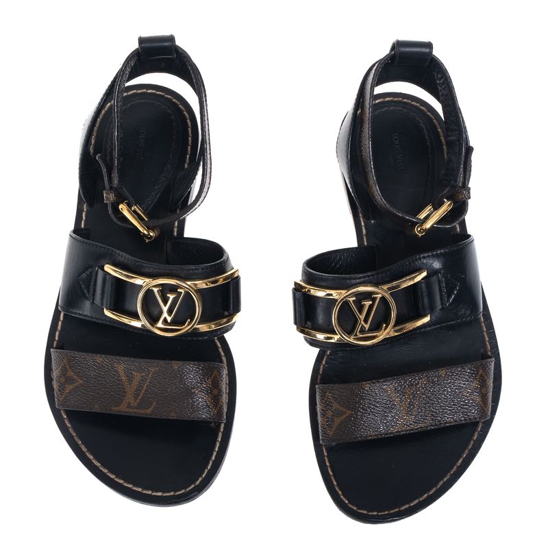 Sandalia-Louis-Vuitton-Rasteira-Academy-Monograma