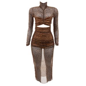 Vestido Paula Raia Tule Animal Print