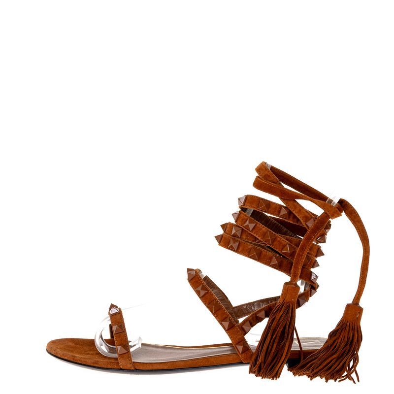Sandalia-Valentino-Garavani-Amarracao-Marrom