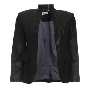 Blazer Zadig & Voltaire Couro Preto