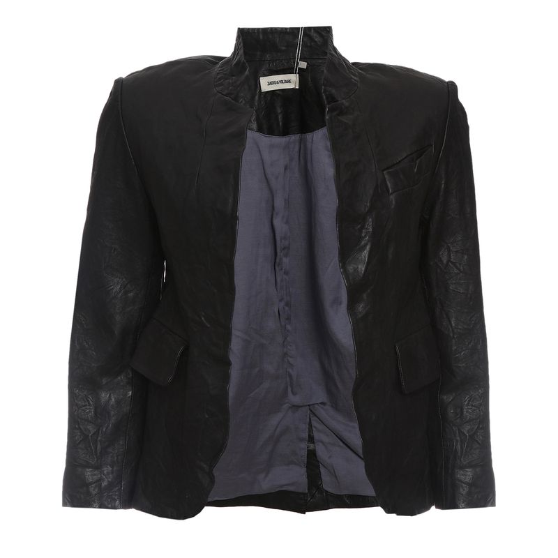 Blazer-Zadig---Voltaire-Couro-Preto