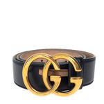 Cinto-Gucci-GG-Couro-Preto-