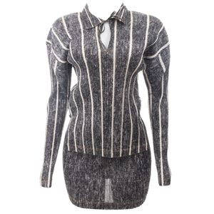 Conjunto Pleats Please Issey Miyake Azul e Branco