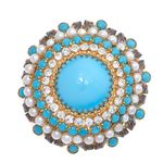 Broche-Vintage-com-Pedraria-Azul
