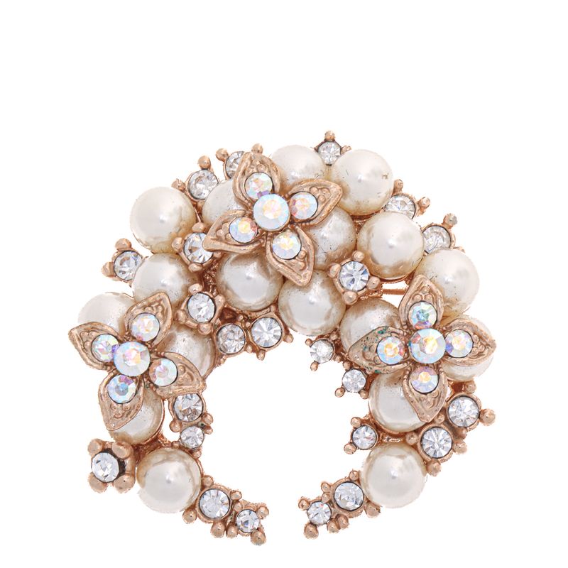 Broche-Vintage-com-Esferas-Peroladas-e-Cristais