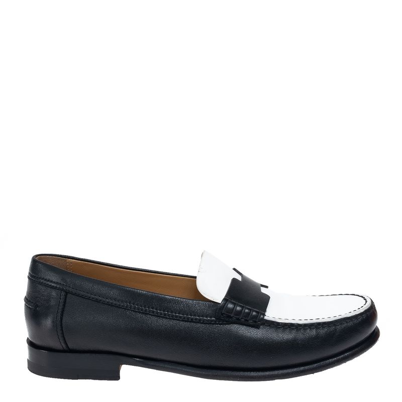 Mocassim-Hermes-Hour-Preto-e-Branco-