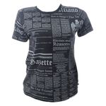 Camiseta-John-Gallliano-Estampa-Jornal-Preta-