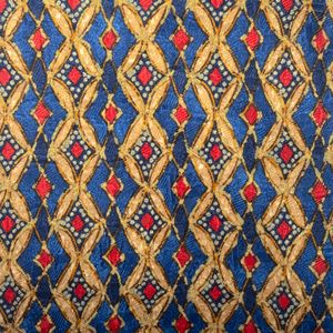 Gravata Zegna Losangos Azul Amarelo e Vermelho