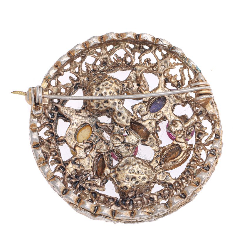 Broche-Vintage-com-Pedraria-Colorida