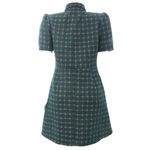 Vestido-Agilita-Xadrez-Verde-e-Dourado-