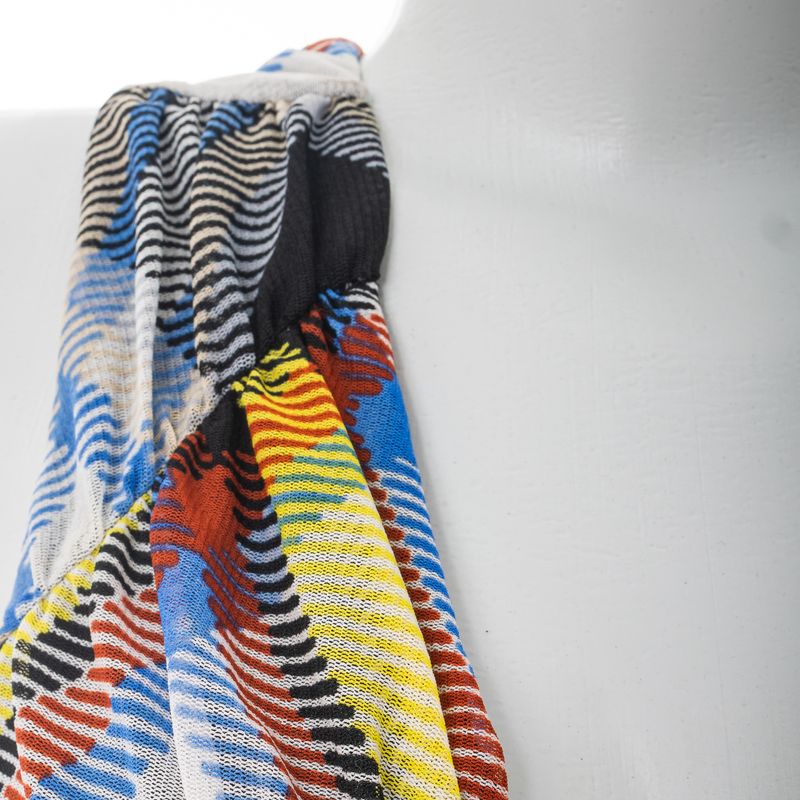 Vestido-Diane-Von-Furstenberg-Drapeado-Xadrez-Azul-e-Amarelo