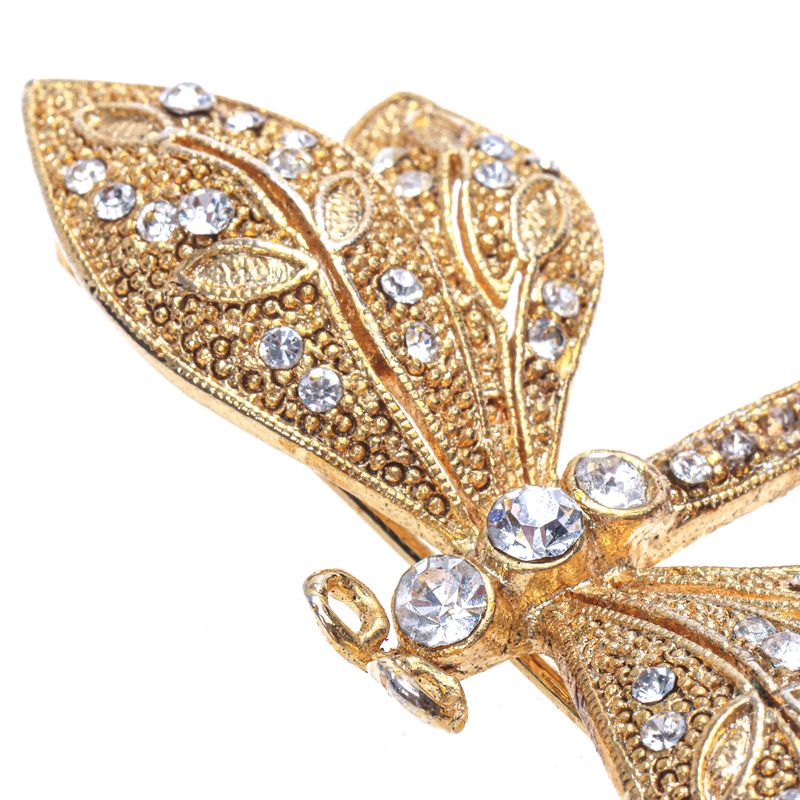 Broche-Vintage-Libelula-Dourada