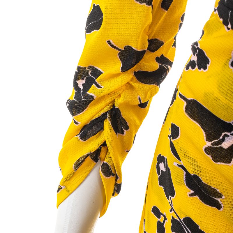 Vestido-Diane-Von-Furstenberg-Transpassado-Amarelo
