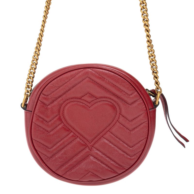 Bolsa-Gucci-GG-Marmont-Round-Vermelha-